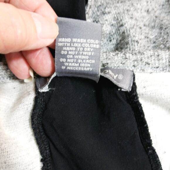 Kate & Mallory gray knit black insert tie back top S - Picture 10 of 10